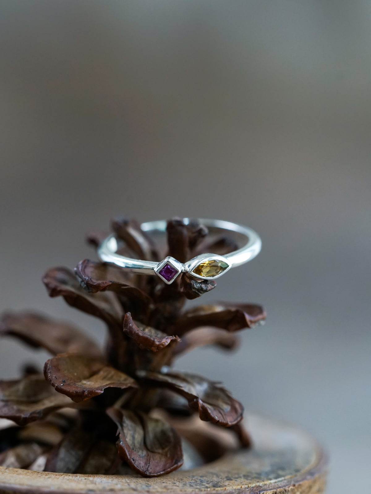 Citrine and Ruby Ring - Gardens of the Sun | Ethical Jewelry