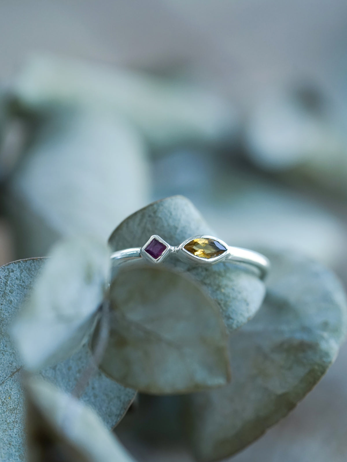 Citrine and Ruby Ring - Gardens of the Sun | Ethical Jewelry