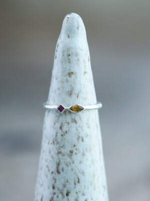 Citrine and Ruby Ring - Gardens of the Sun | Ethical Jewelry