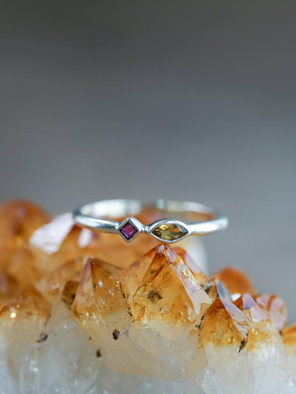 Citrine and Ruby Ring - Gardens of the Sun | Ethical Jewelry