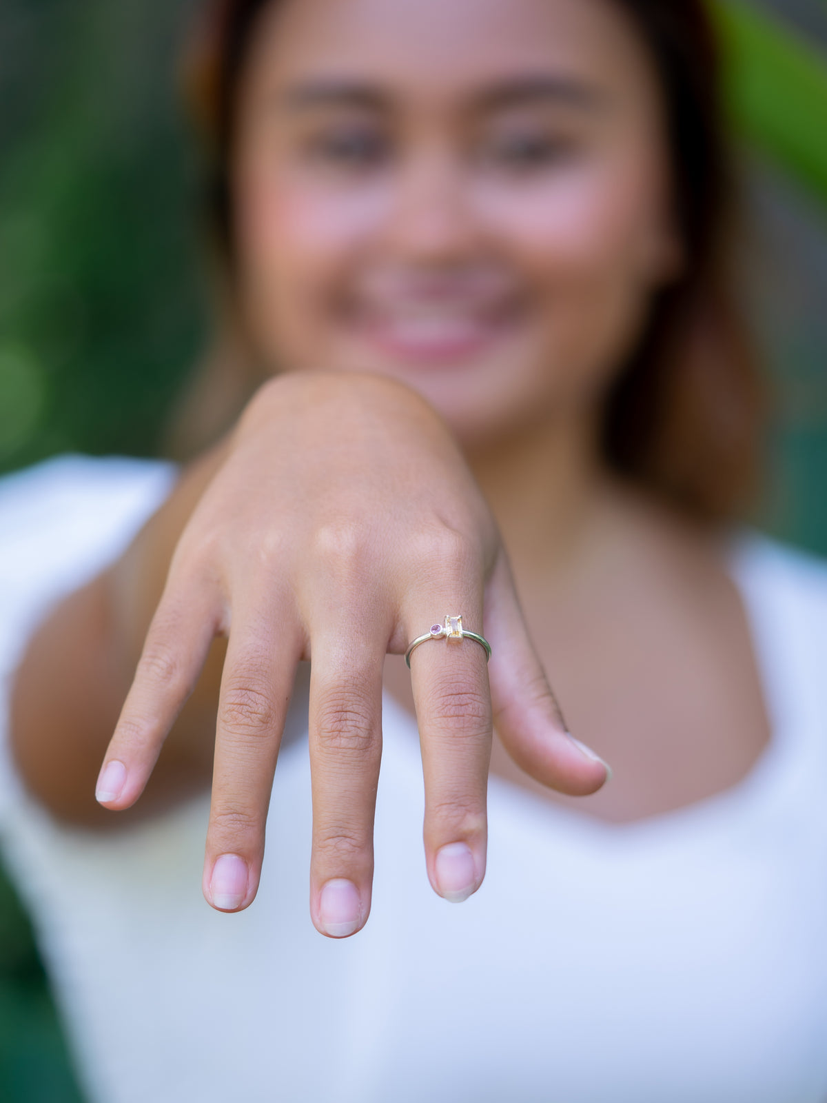 Citrine and Spinel Ring - Gardens of the Sun | Ethical Jewelry