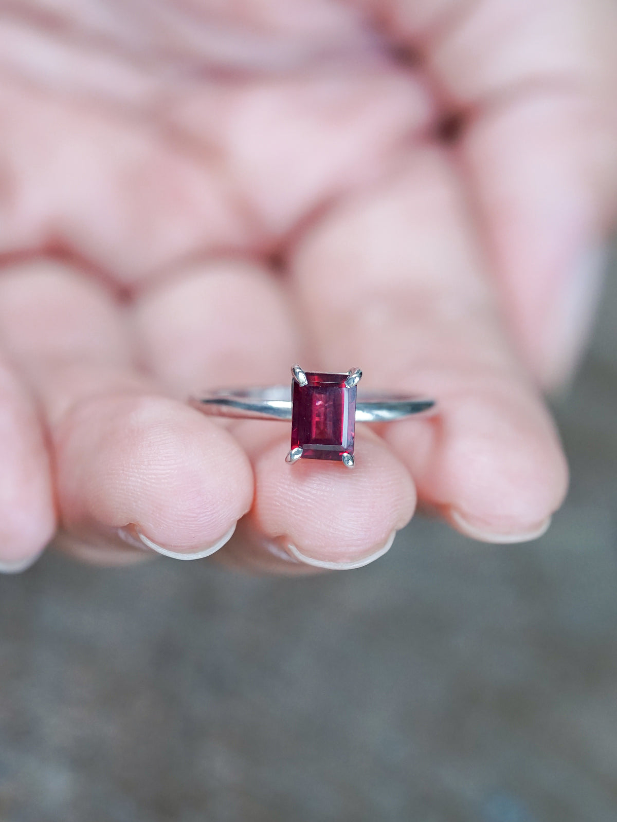 Classic Garnet Ring - size 8.75