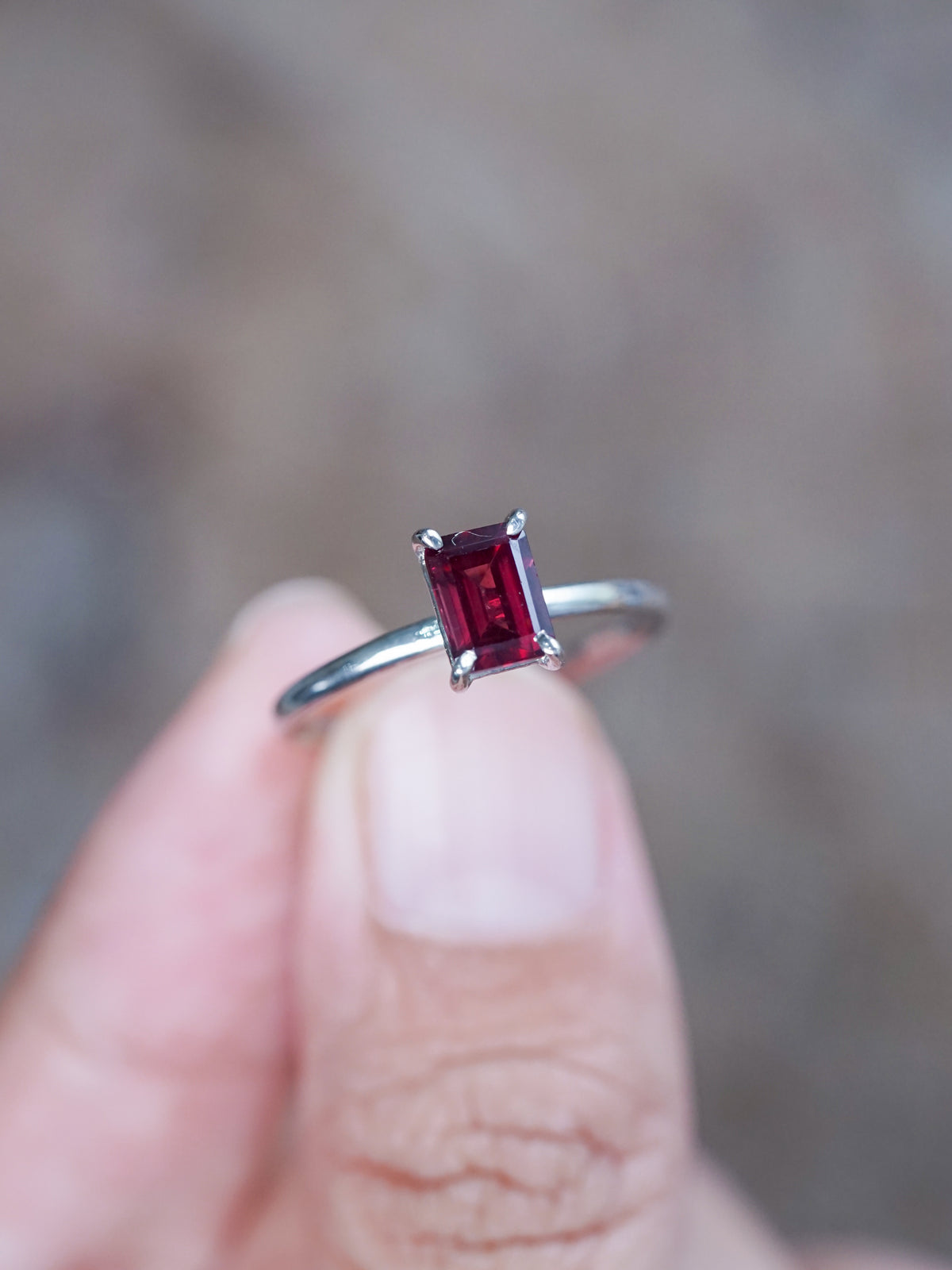 Classic Garnet Ring - size 8.75