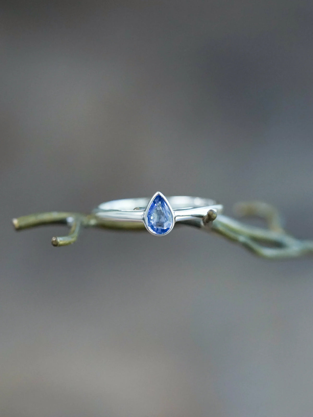 Cornflower Blue Sapphire Ring in Silver