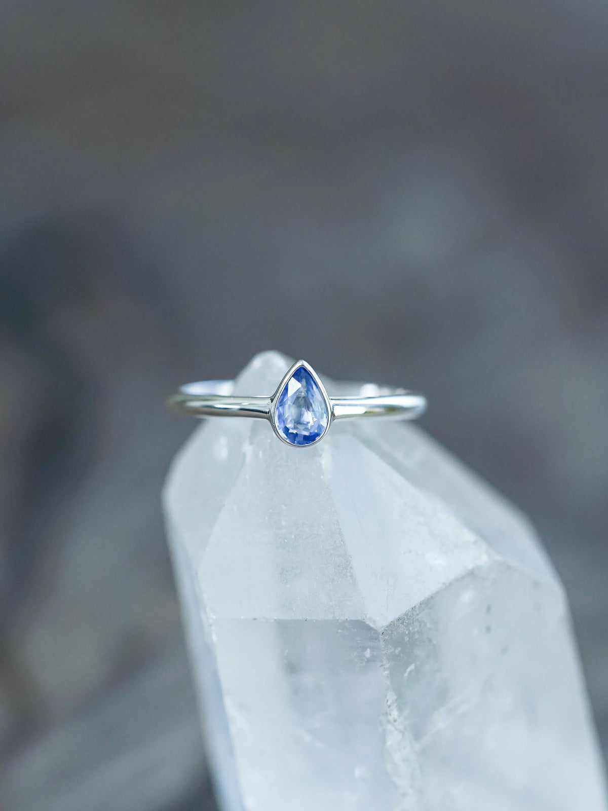 Cornflower Blue Sapphire Ring in Silver