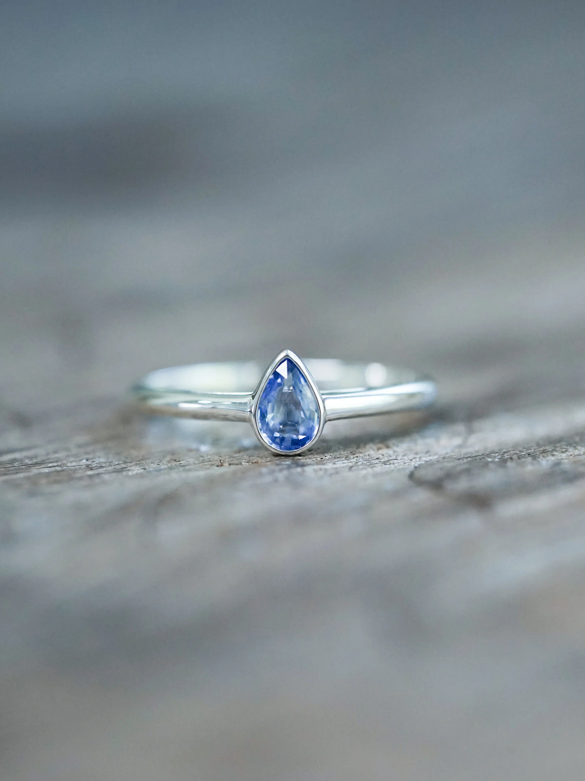 Cornflower Blue Sapphire Ring in Silver