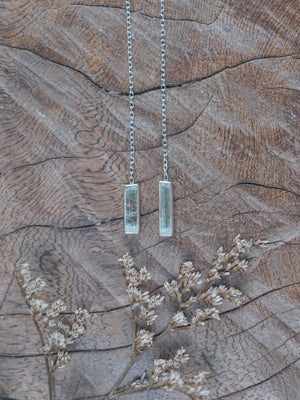 Crystal Aquamarine Threader Earrings