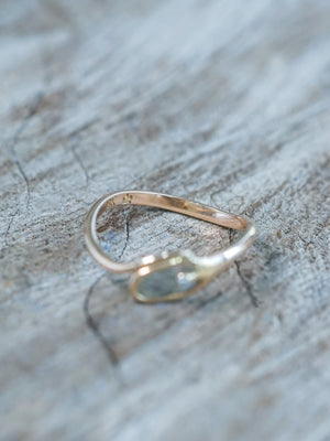 Curved Diamond Slice Ring in Rose Gold - Gardens of the Sun | Ethical Jewelry