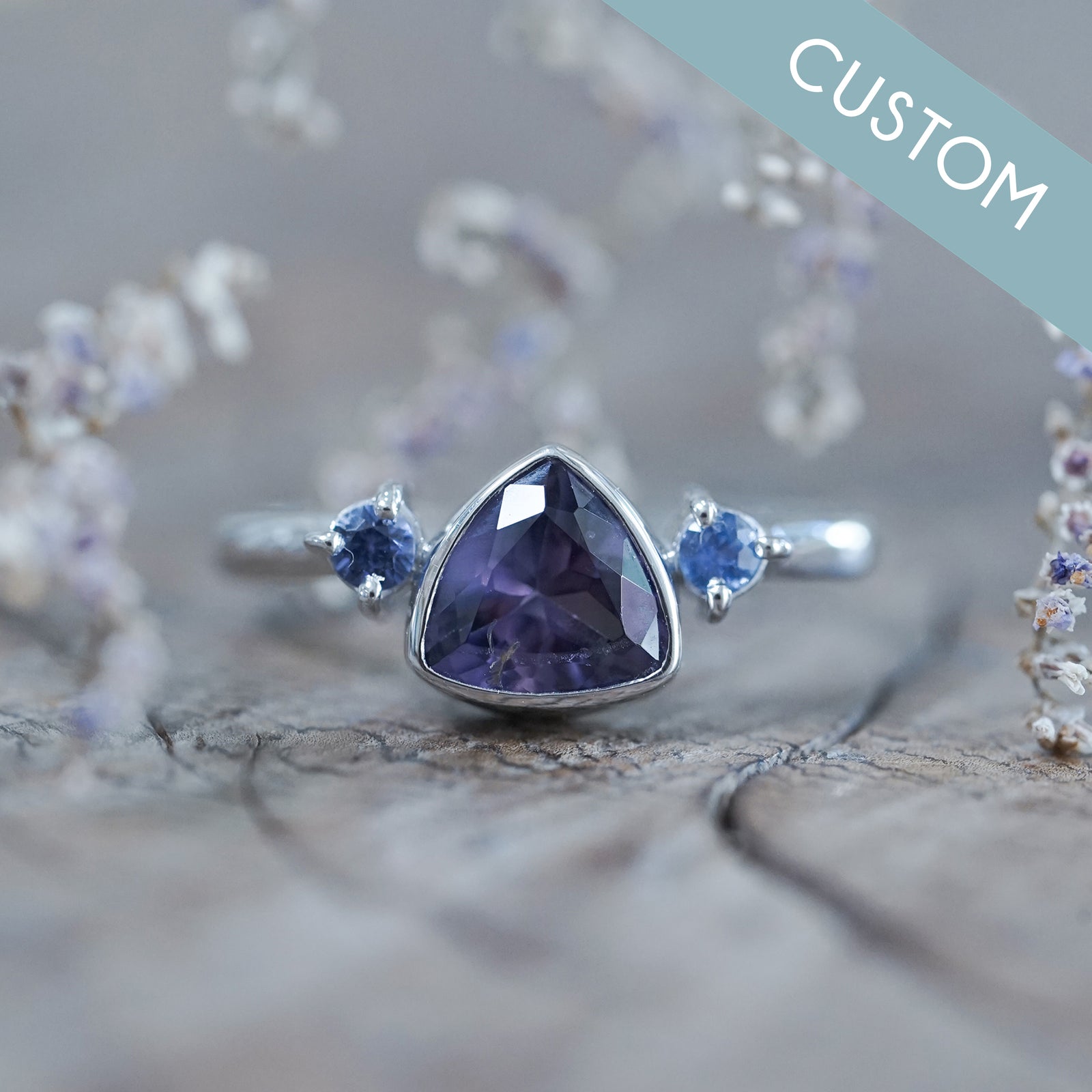 Custom Spinel Ring or Necklace in Silver