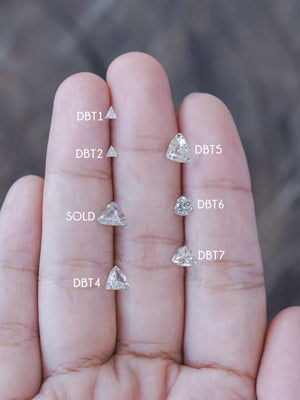 Custom Triangle Diamond Ring in Gold