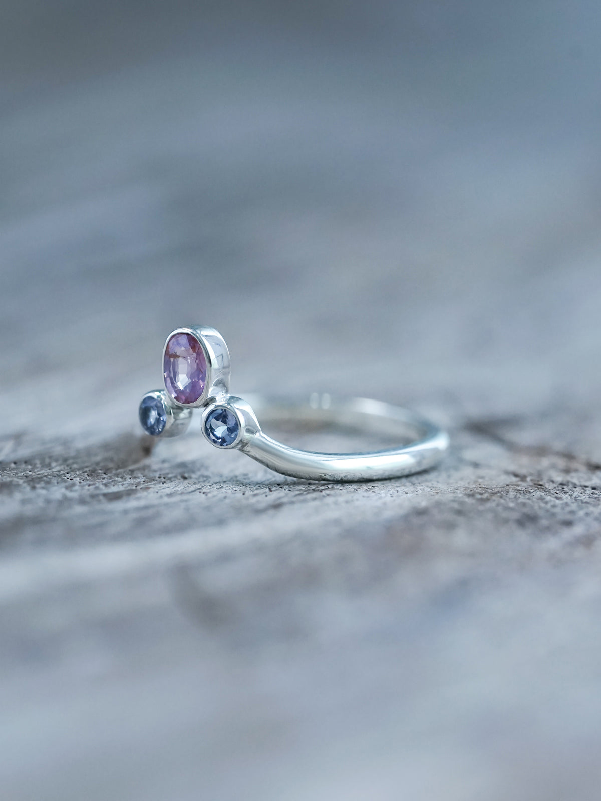 Sapphire and Tanzanite Ring