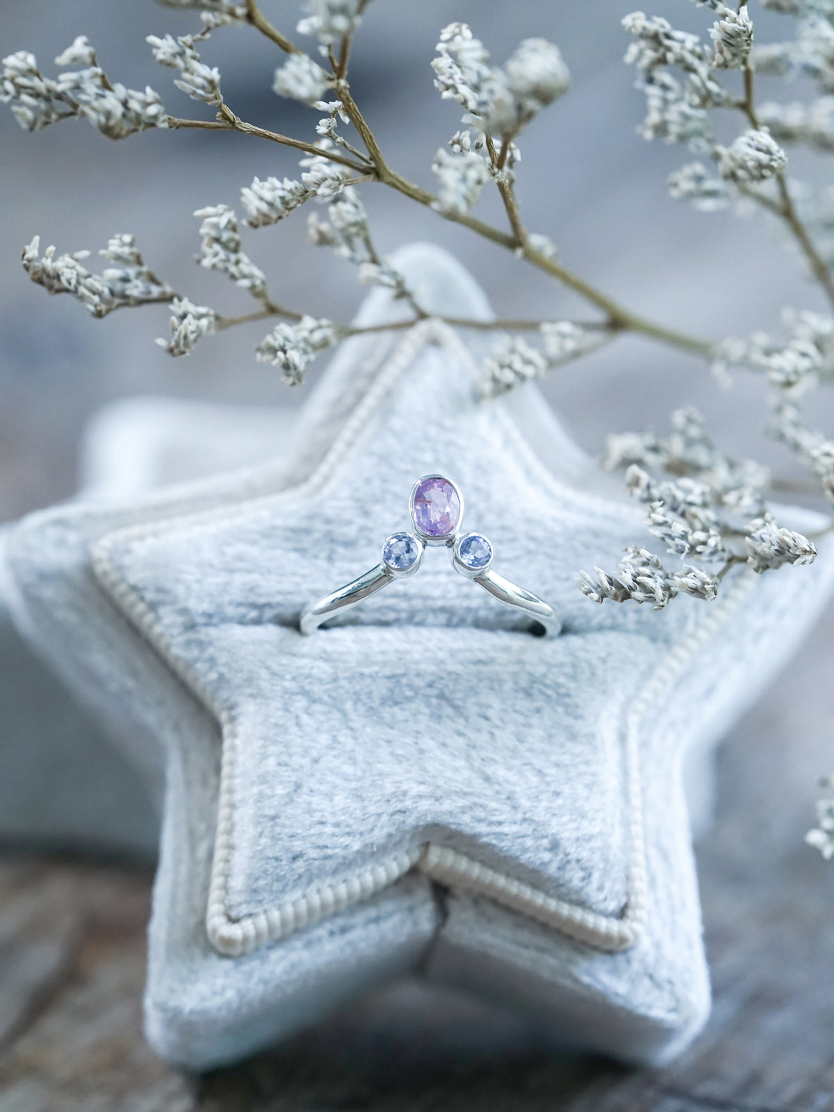 Sapphire and Tanzanite Ring