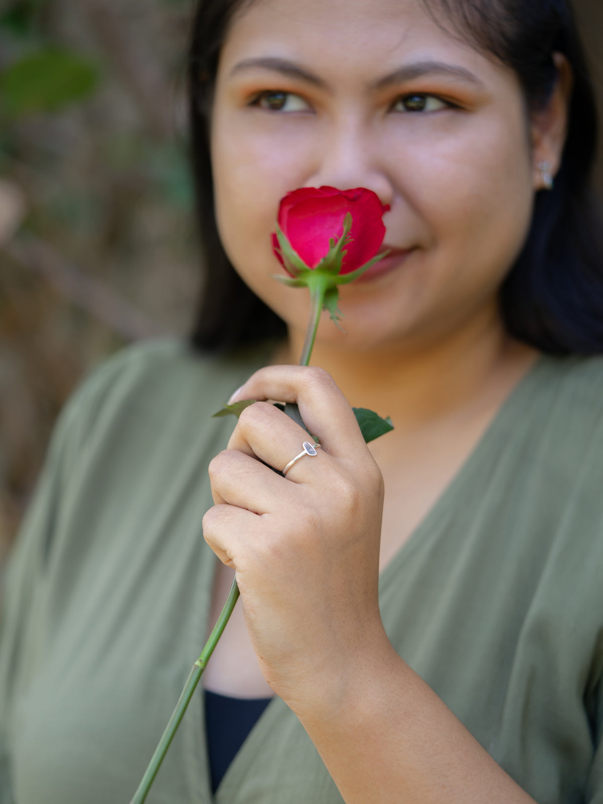 Marble Diamond Slice Ring in Silver - Gardens of the Sun | Ethical Jewelry