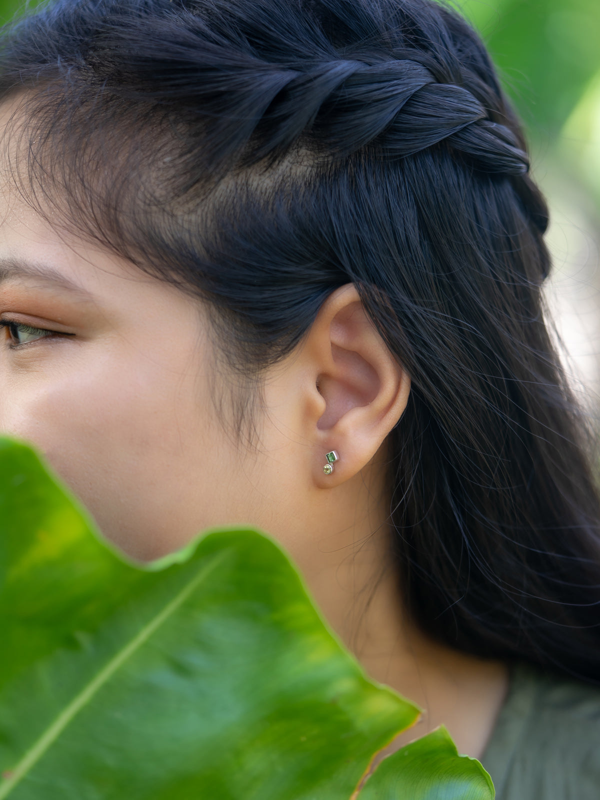 Double Green Tourmaline Earrings - Gardens of the Sun | Ethical Jewelry