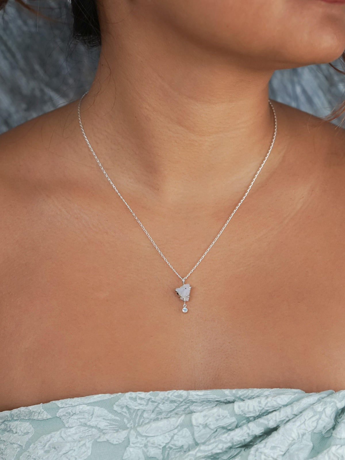 Rough Moonstone Necklace - Gardens of the Sun | Ethical Jewelry