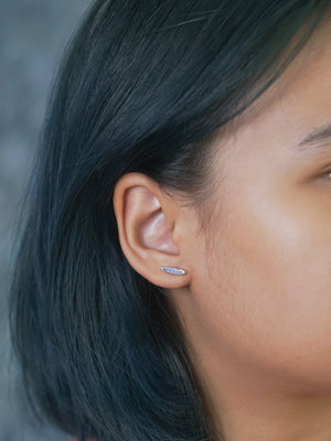 Rough Tanzanite Earrings with Hidden Gems