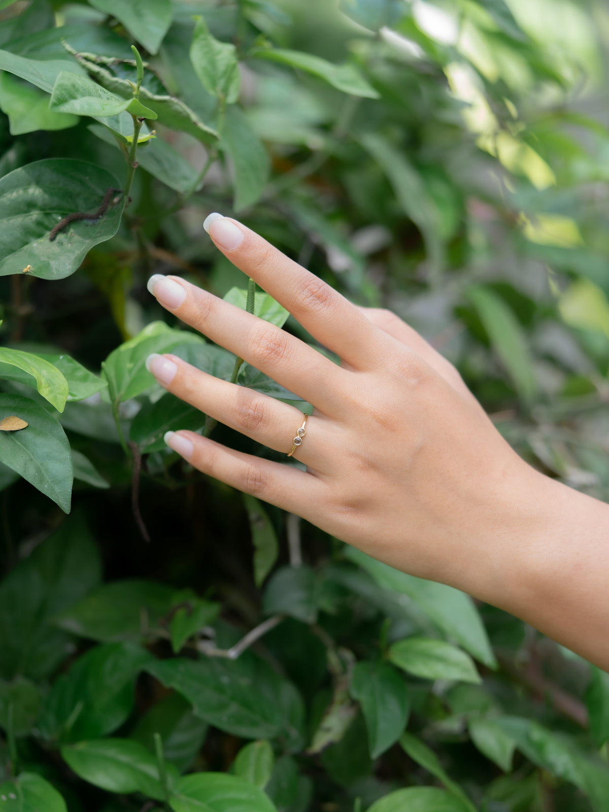 Double Rose Cut Sapphire Ring in Gold - Size 5.5 - Gardens of the Sun | Ethical Jewelry