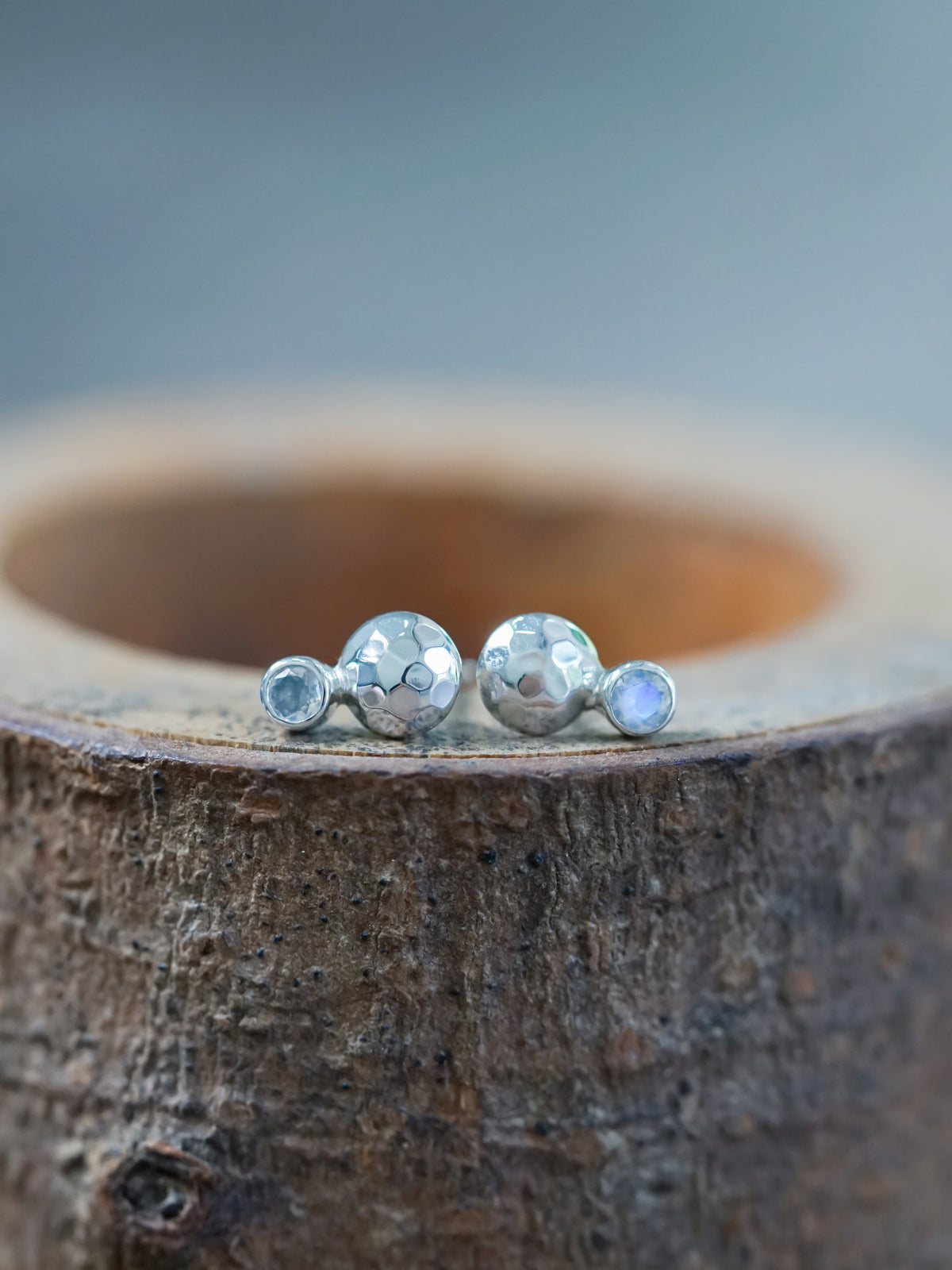 Faceted Rainbow Moonstone Earrings - Gardens of  the Sun | Ethical Jewelry