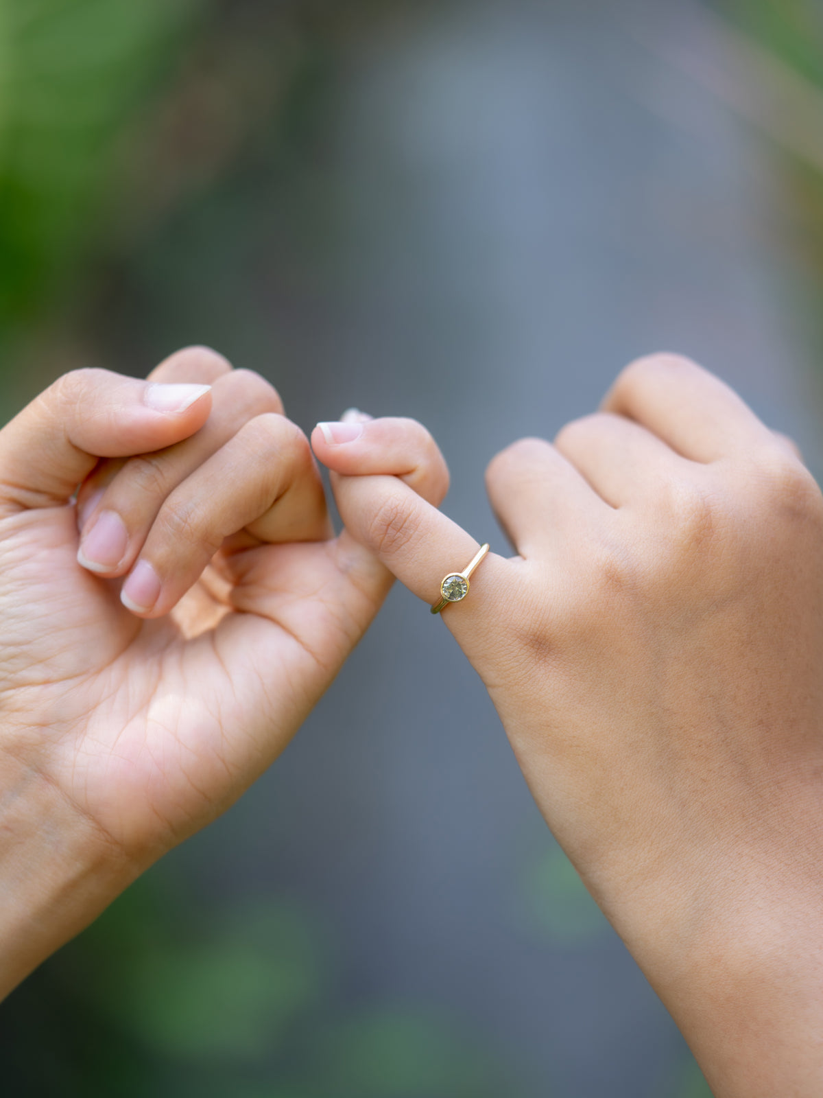 Mint Green Sapphire Ring in Gold - Size 4.5 - Gardens of the Sun | Ethical Jewelry