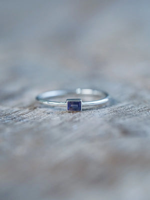 Dainty Purple Sapphire Ring in Silver
