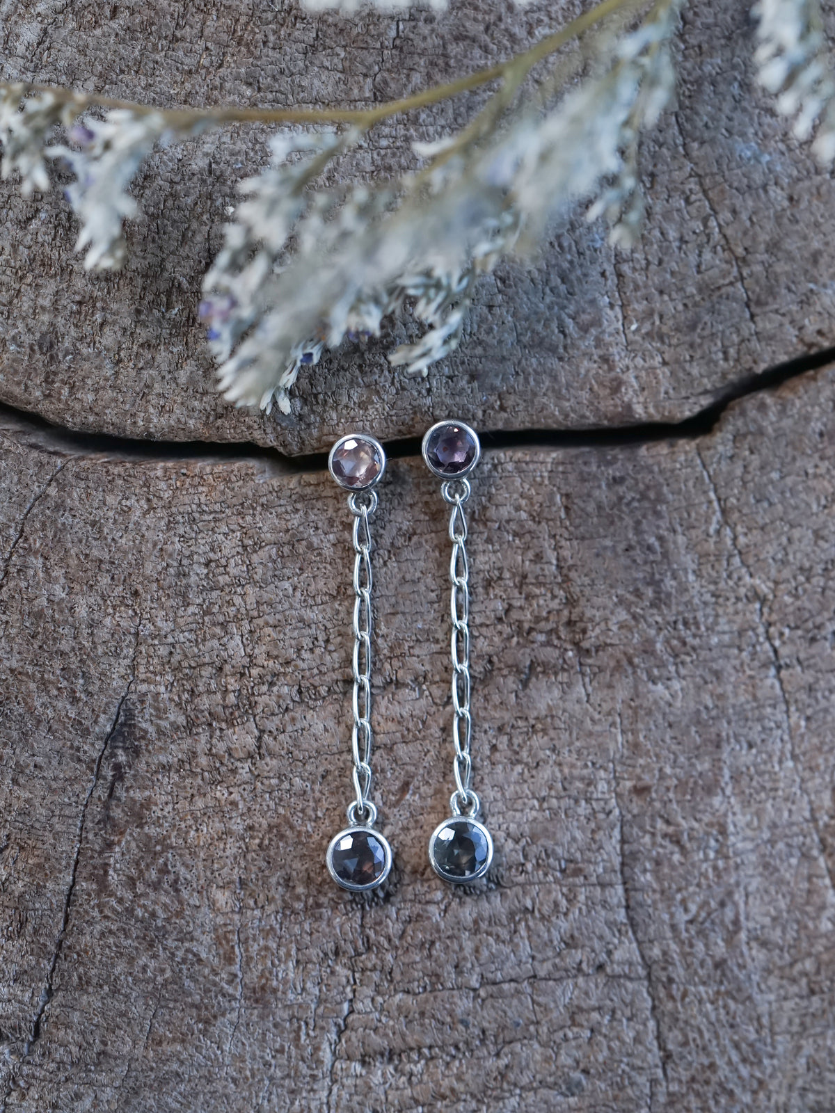 Dangling Sapphire Earrings - Gardens of the Sun | Ethical Jewelry