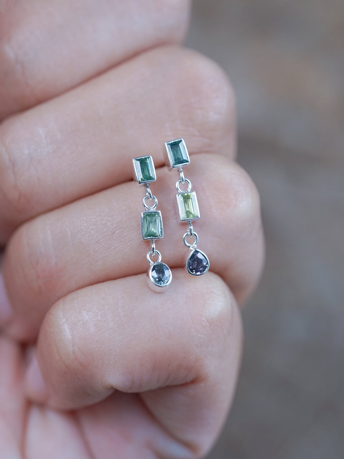 Dangling Sapphire Earrings