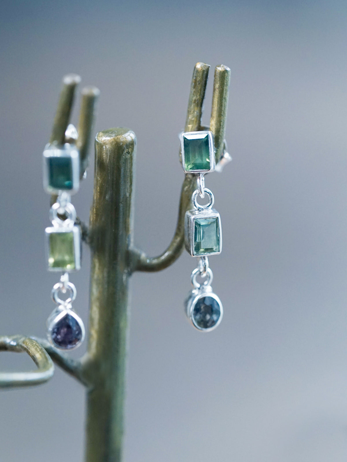 Dangling Sapphire Earrings