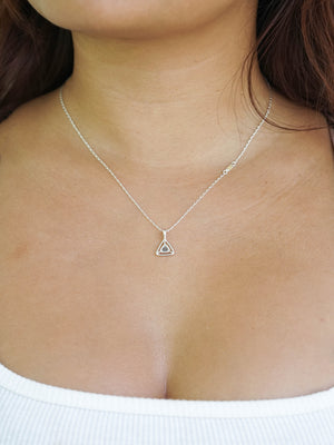 Diamond Slice and Citrine Necklace