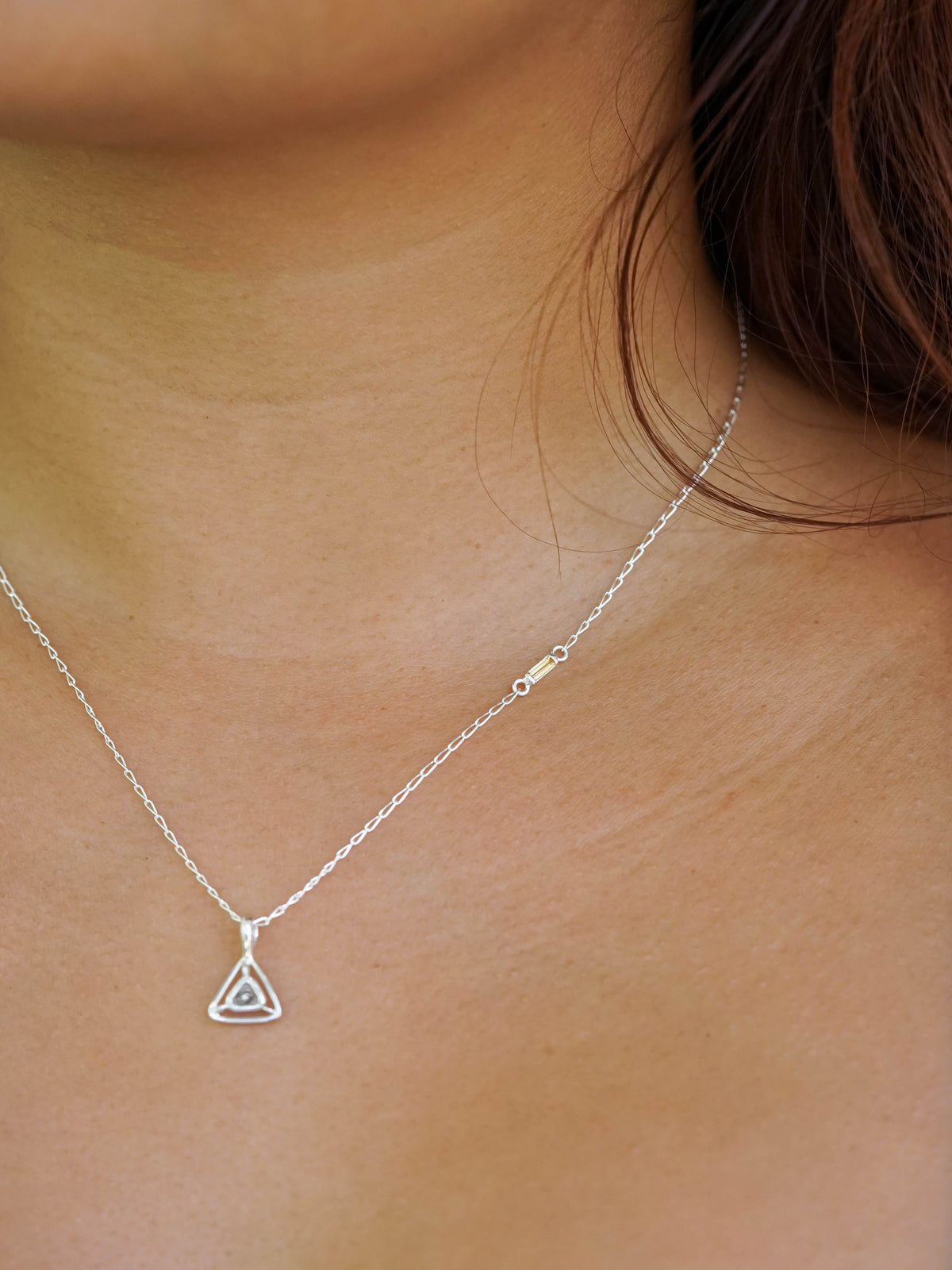 Diamond Slice and Citrine Necklace