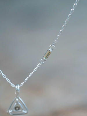 Diamond Slice and Citrine Necklace