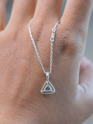 Diamond Slice and Citrine Necklace