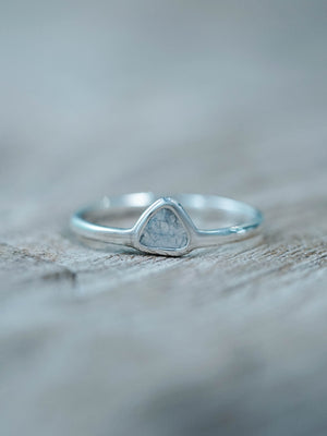 Diamond Slice Ring in Silver