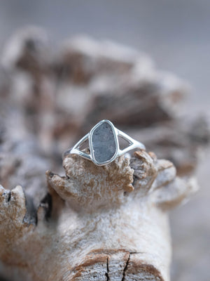 Diamond Split Shank Ring Recycled Sterling Silver 