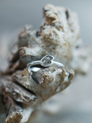 Dino-Mite Diamond Slice Band Ring in Recycled Sterling Silver