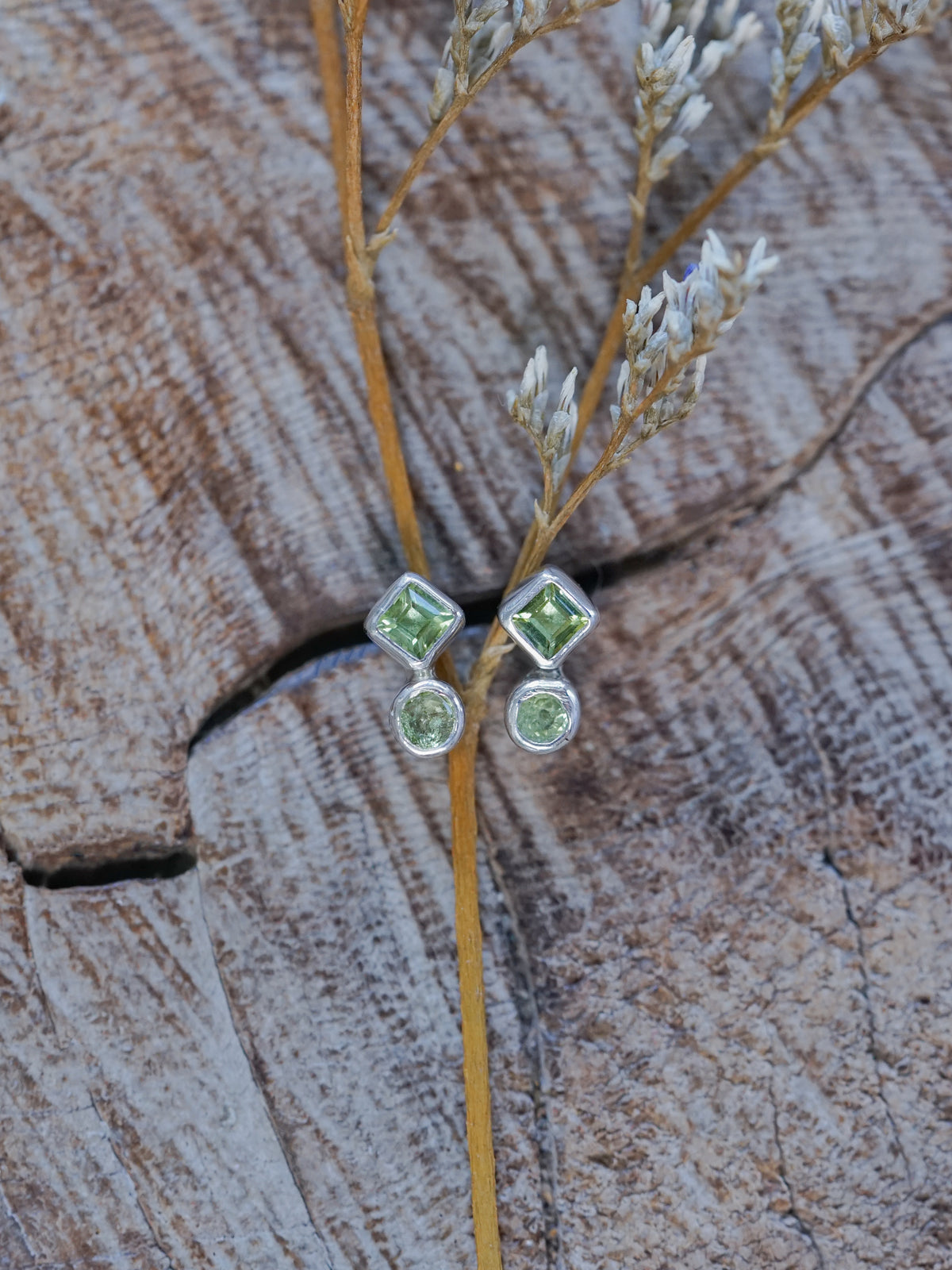 Double Green Tourmaline Earrings - Gardens of the Sun | Ethical Jewelry