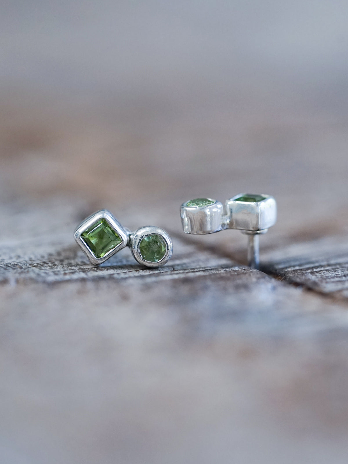 Double Green Tourmaline Earrings - Gardens of the Sun | Ethical Jewelry