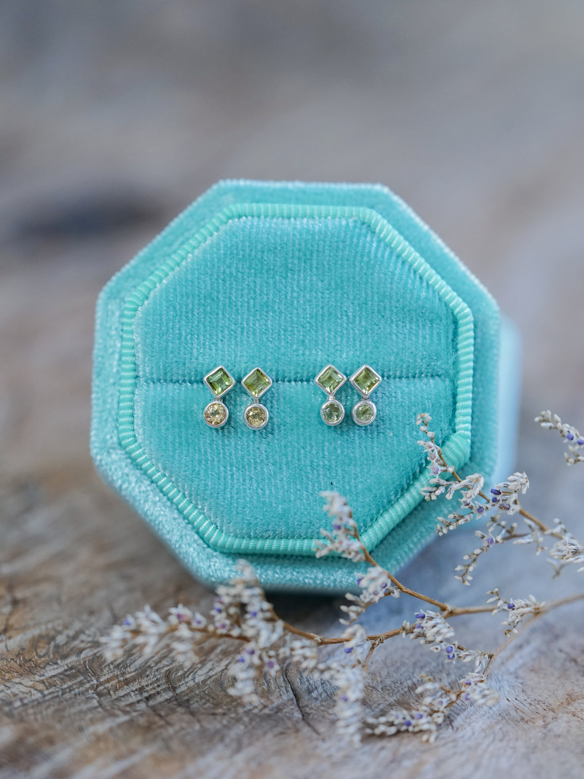 Double Green Tourmaline Earrings - Gardens of the Sun | Ethical Jewelry