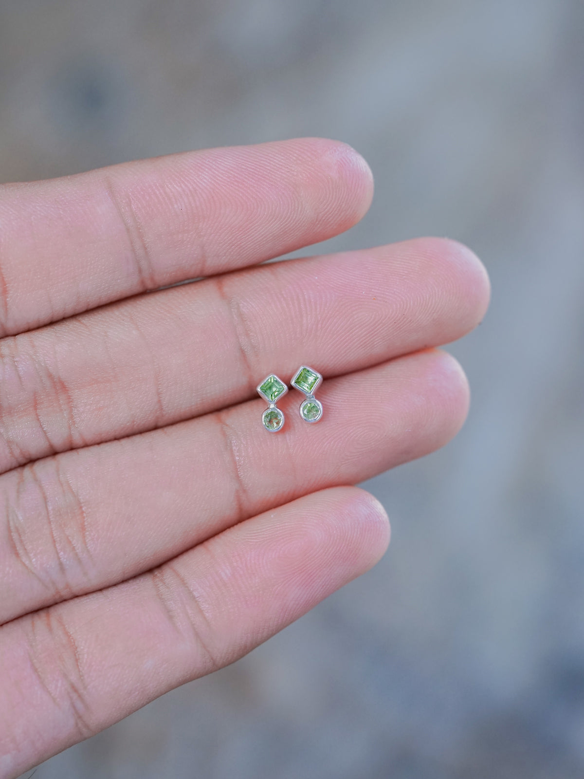Double Green Tourmaline Earrings - Gardens of the Sun | Ethical Jewelry