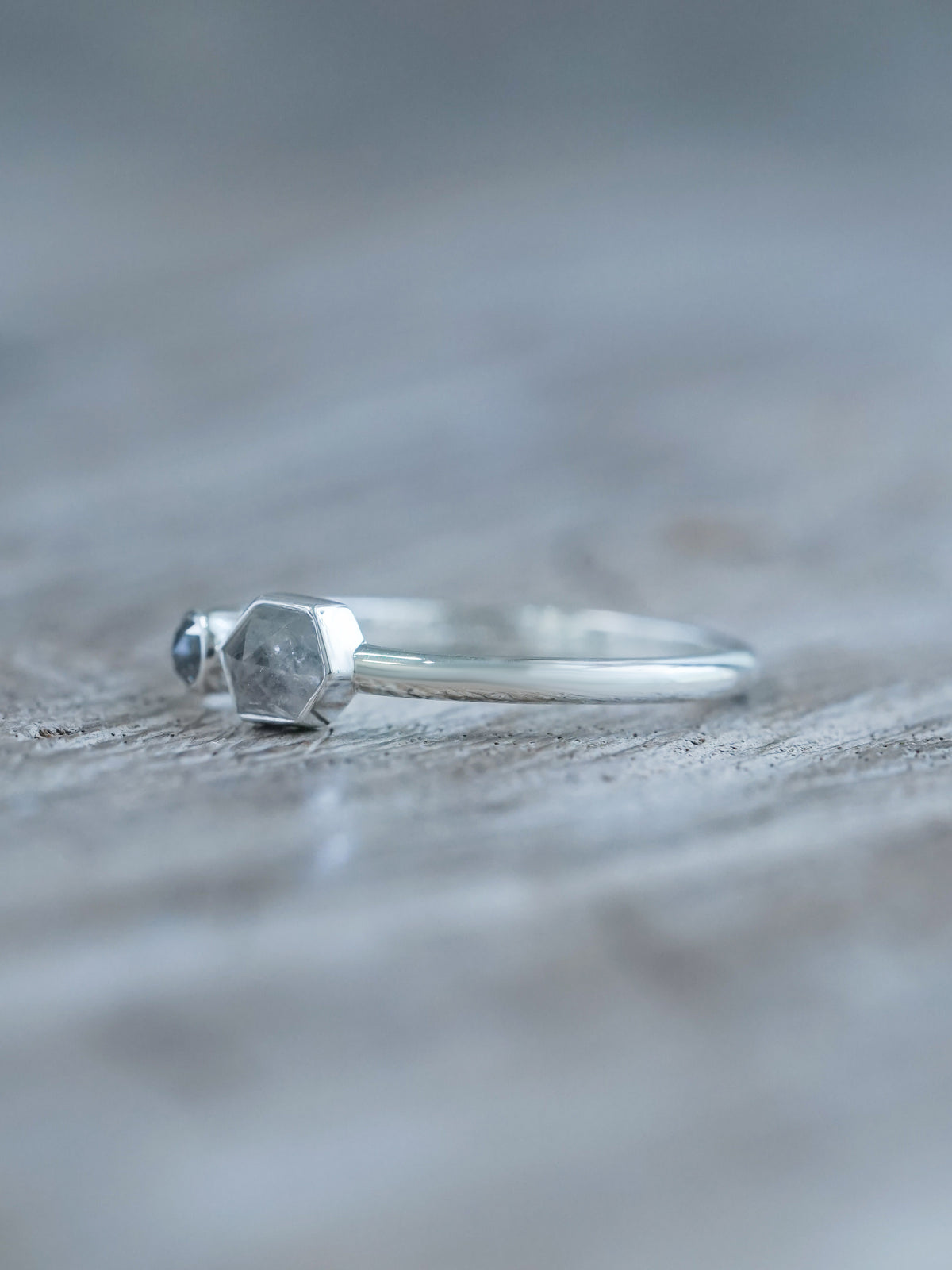 Double Salt and Pepper Diamond Ring - Gardens of the Sun | Ethical Jewelry