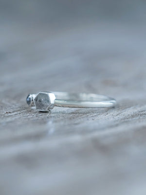 Double Salt and Pepper Diamond Ring - Gardens of the Sun | Ethical Jewelry