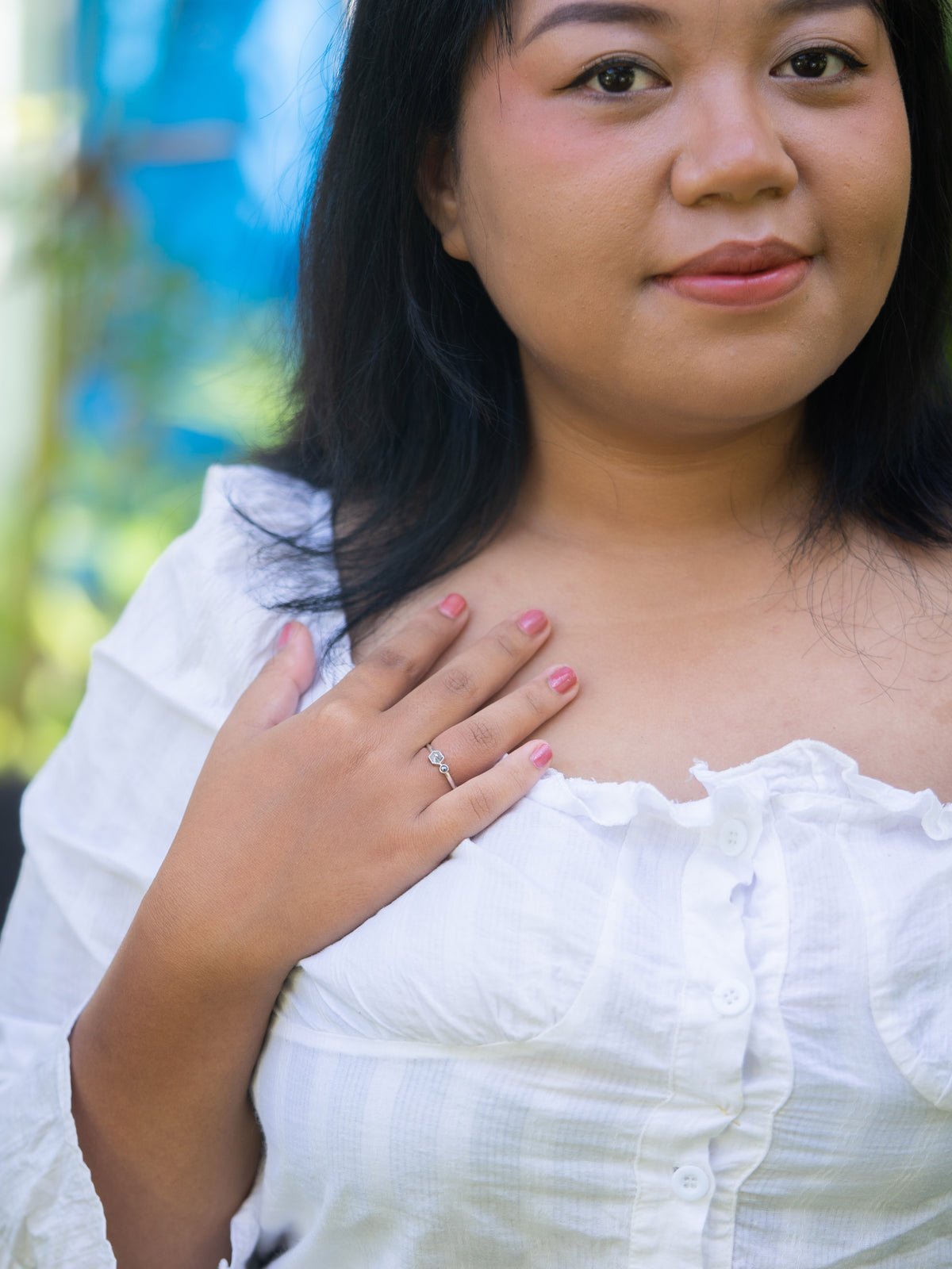 Double Salt and Pepper Diamond Ring - Gardens of the Sun | Ethical Jewelry