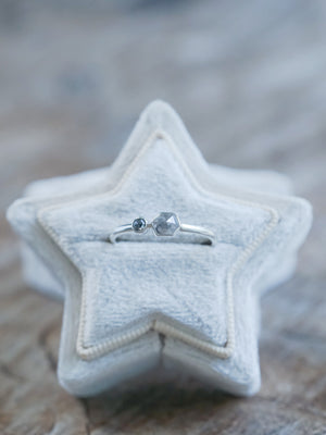 Double Salt and Pepper Diamond Ring - Gardens of the Sun | Ethical Jewelry