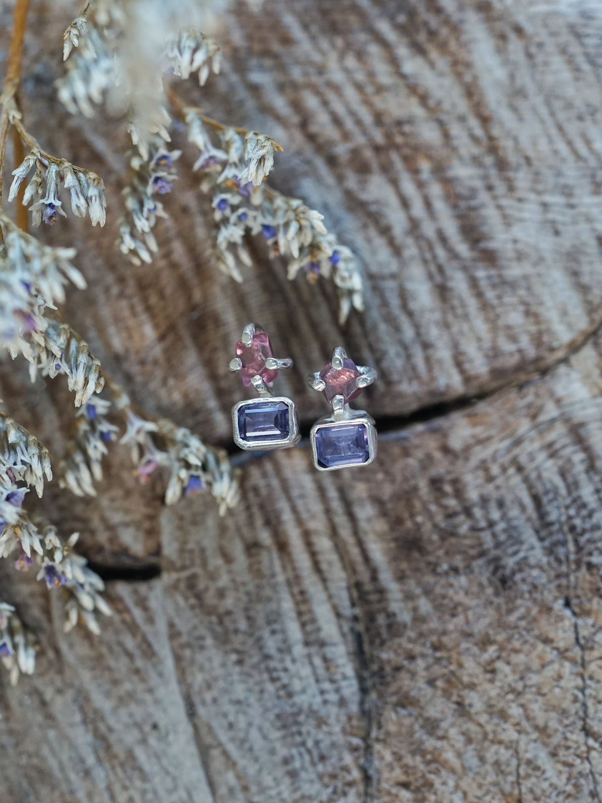 Double Spinel Earrings - Gardens of the Sun | Ethical Jewelry