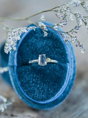 Rose Cut Montana Sapphire Ring - Gardens of the Sun | Ethical Jewelry