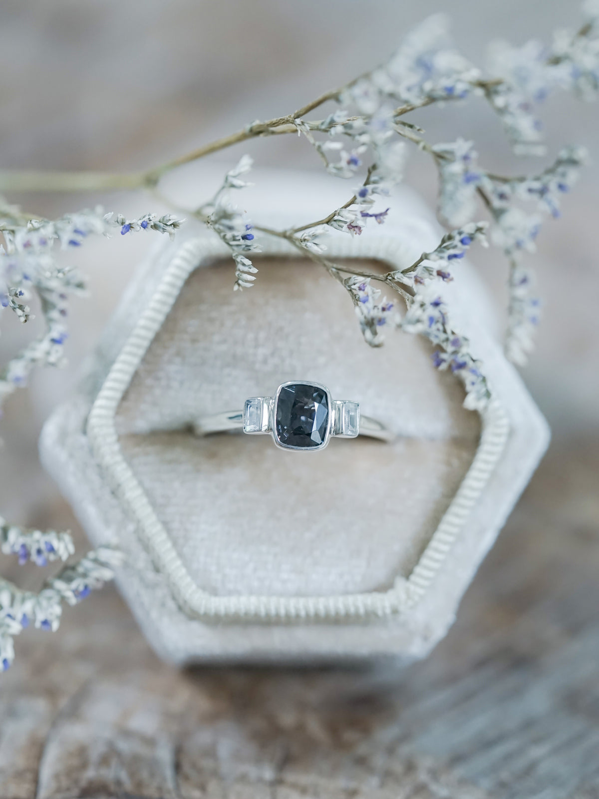 Spinel and White Zircon Ring - Gardens of the Sun | Ethical Jewelry