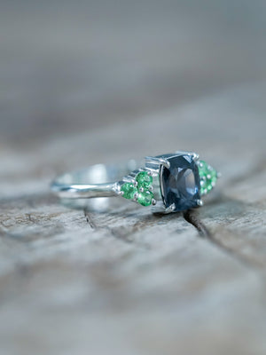 Spinel and Green Garnet Ring - Gardens of the Sun | Ethical Jewelry