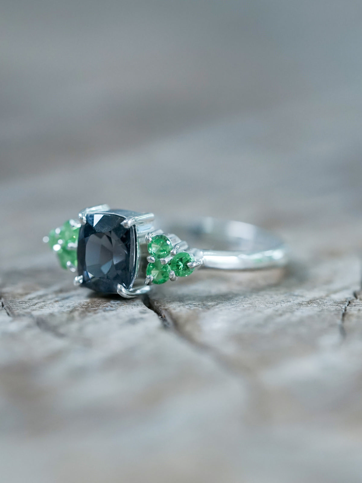 Spinel and Green Garnet Ring - Gardens of the Sun | Ethical Jewelry
