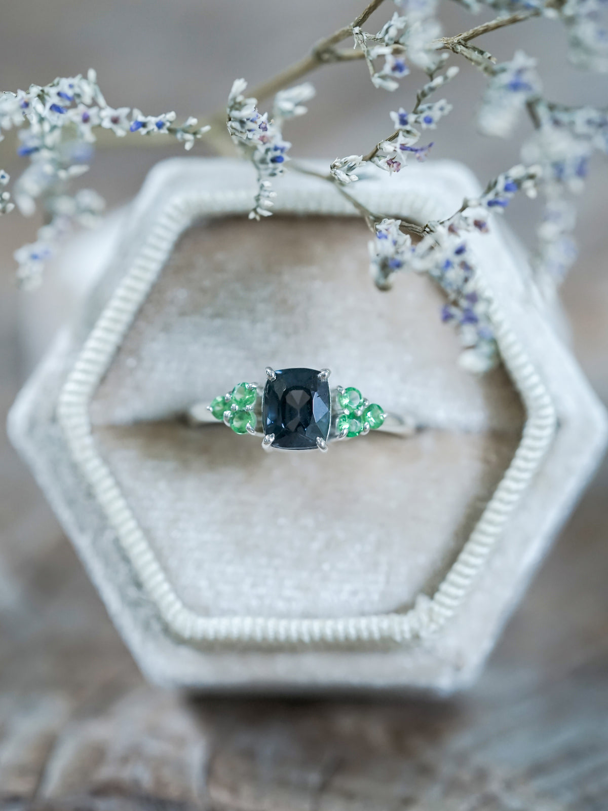 Spinel and Green Garnet Ring - Gardens of the Sun | Ethical Jewelry