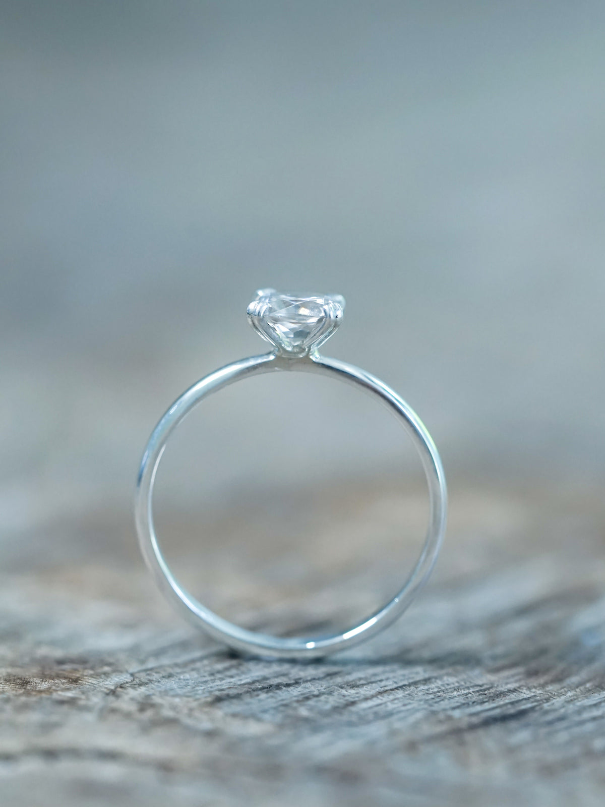 Split Prong Zircon Ring - Gardens of the Sun | Ethical Jewelry