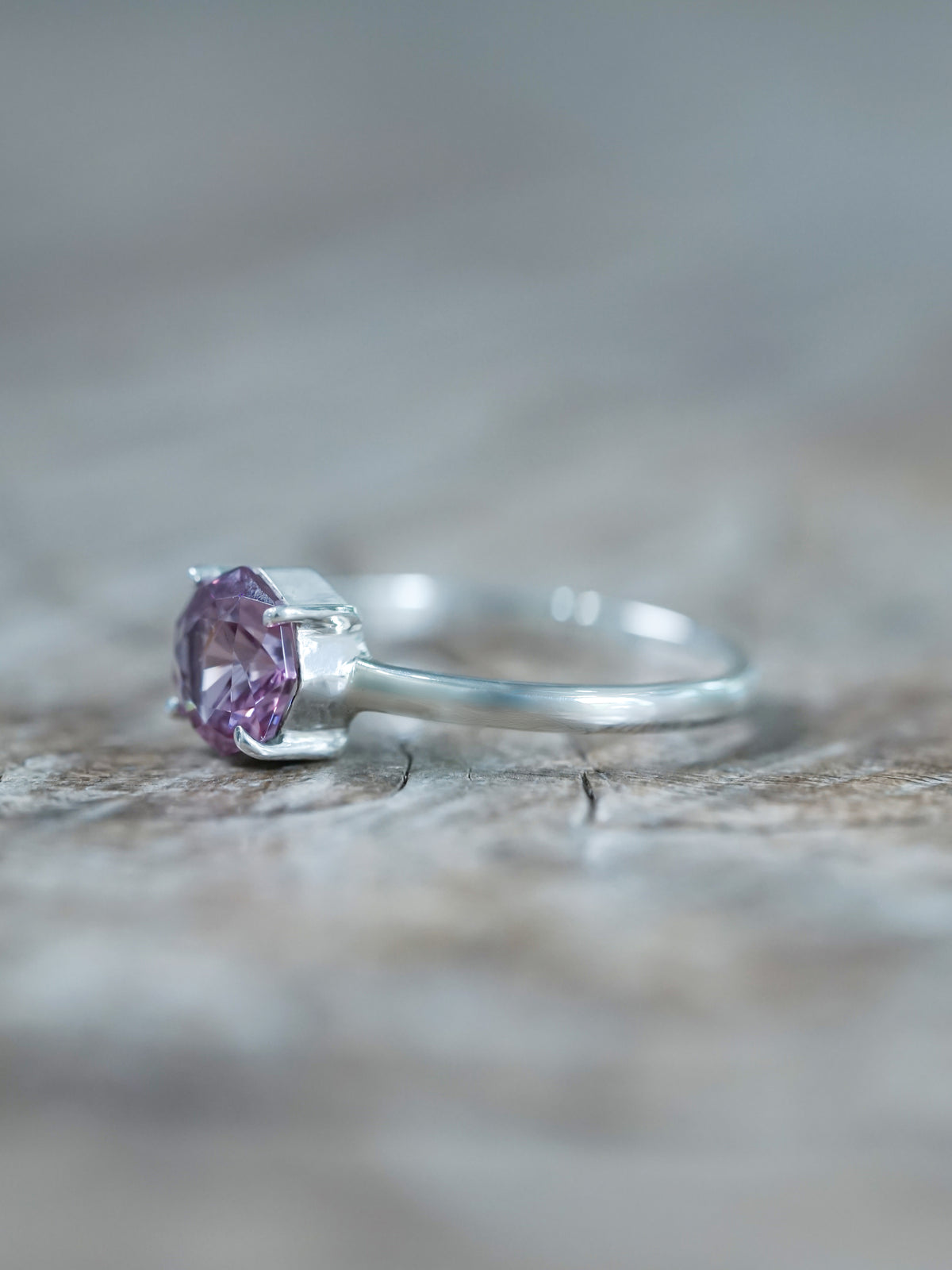 Octagon Pink Garnet Ring - Gardens of the Sun | Ethical Jewelry